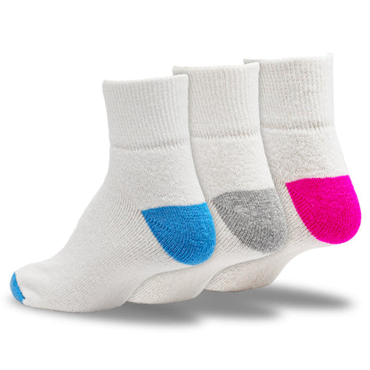 Women's Quarter Socks - Assorted Pastels (3pr)