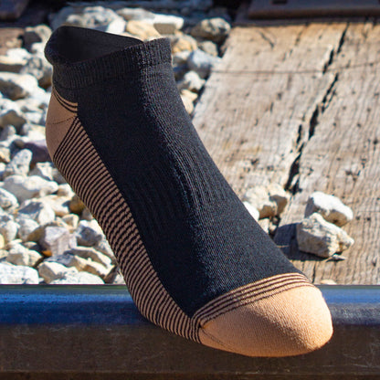 Men's Copper Infused No Show Socks (2pr)
