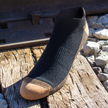 Men's Copper Infused No Show Socks (2pr)
