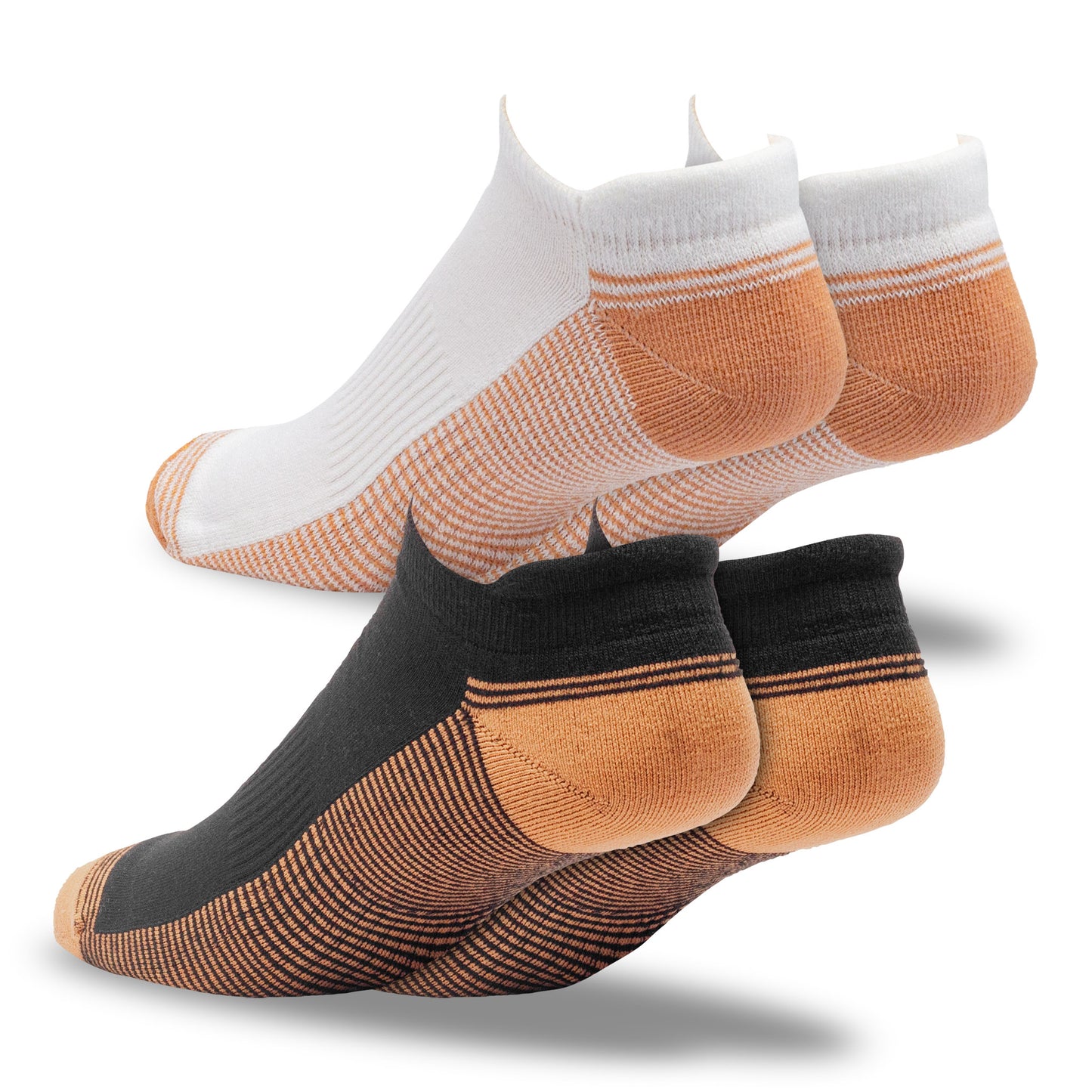 Men's Copper Infused No Show Socks (2pr)