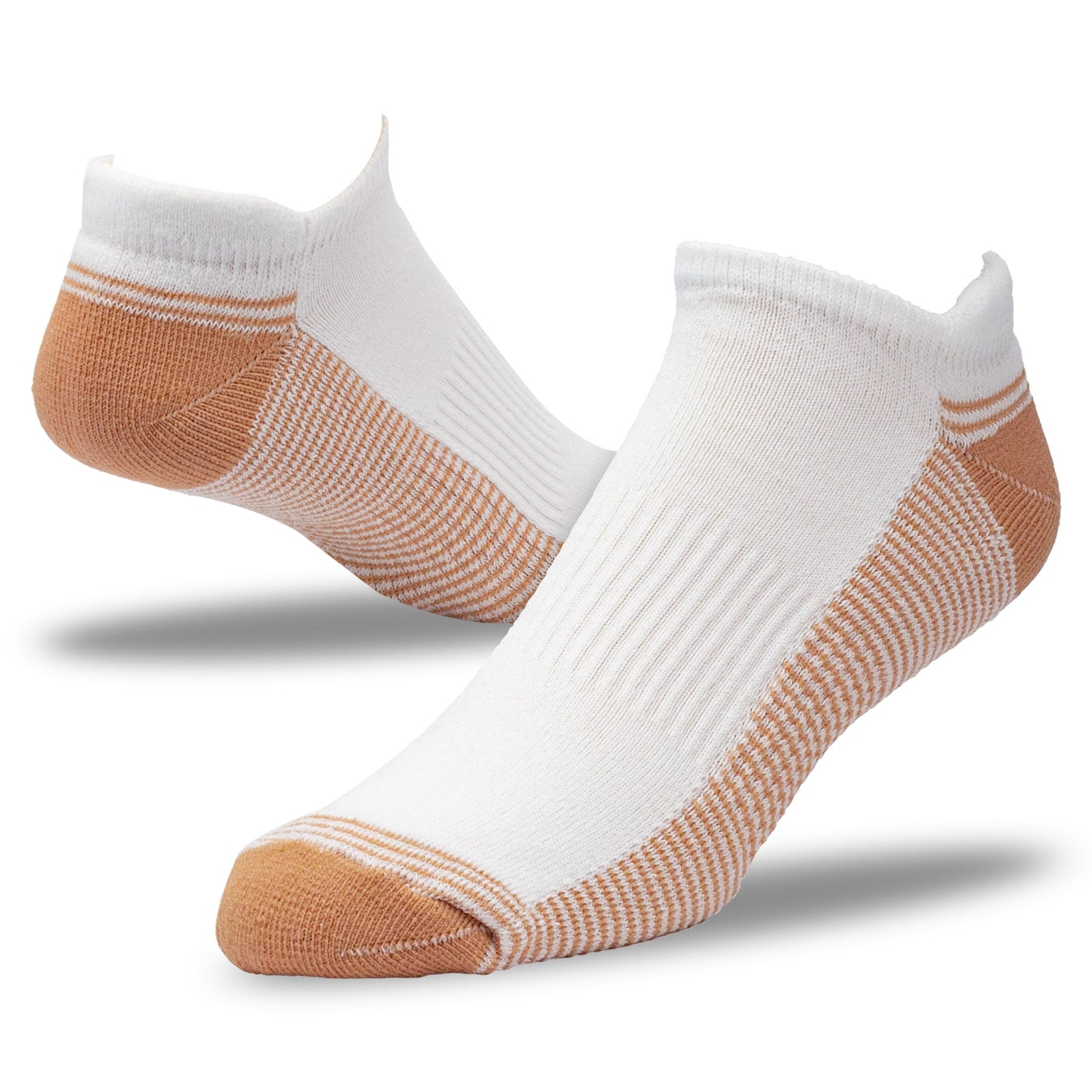 Men's Copper Infused No Show Socks (2pr)
