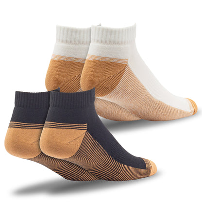 Men's Copper Infused Quarter Socks (2pr)