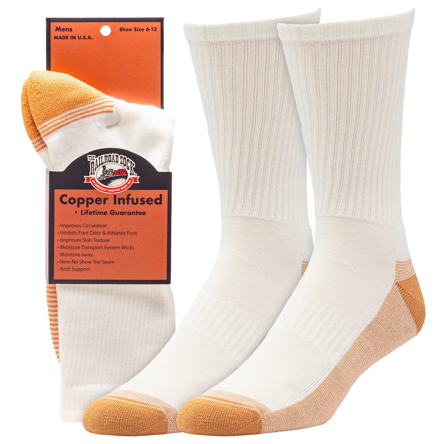 Men's Copper Infused Crew Socks