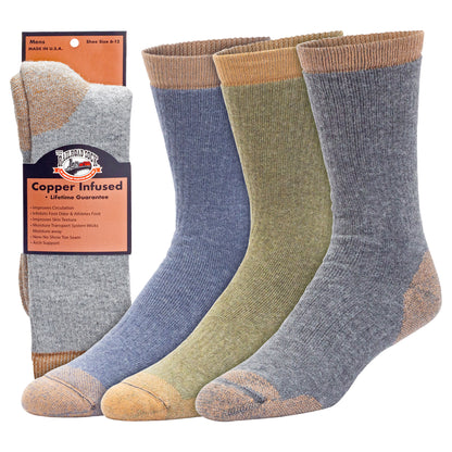 Men's Copper Infused Premium Crew Socks