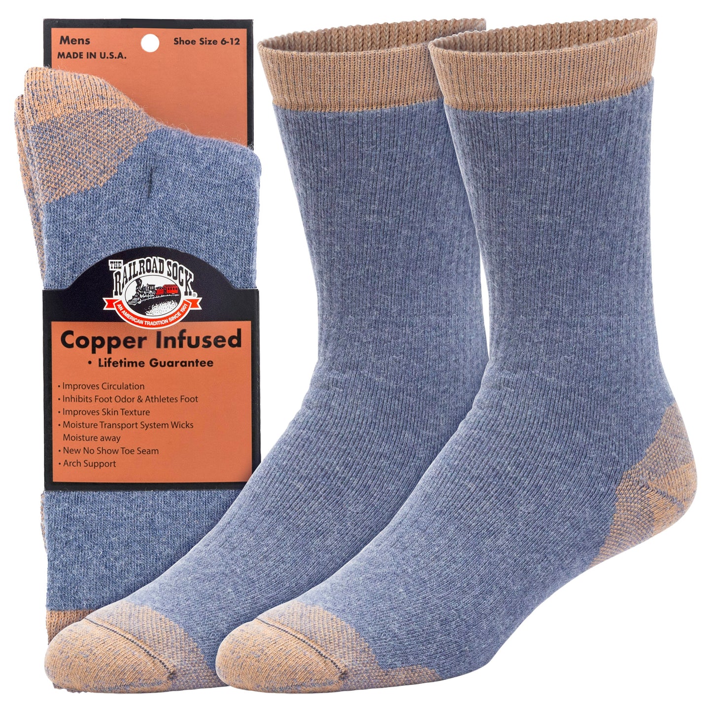 Men's Copper Infused Premium Crew Socks