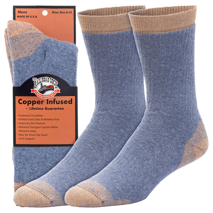 Men's Copper Infused Premium Crew Socks