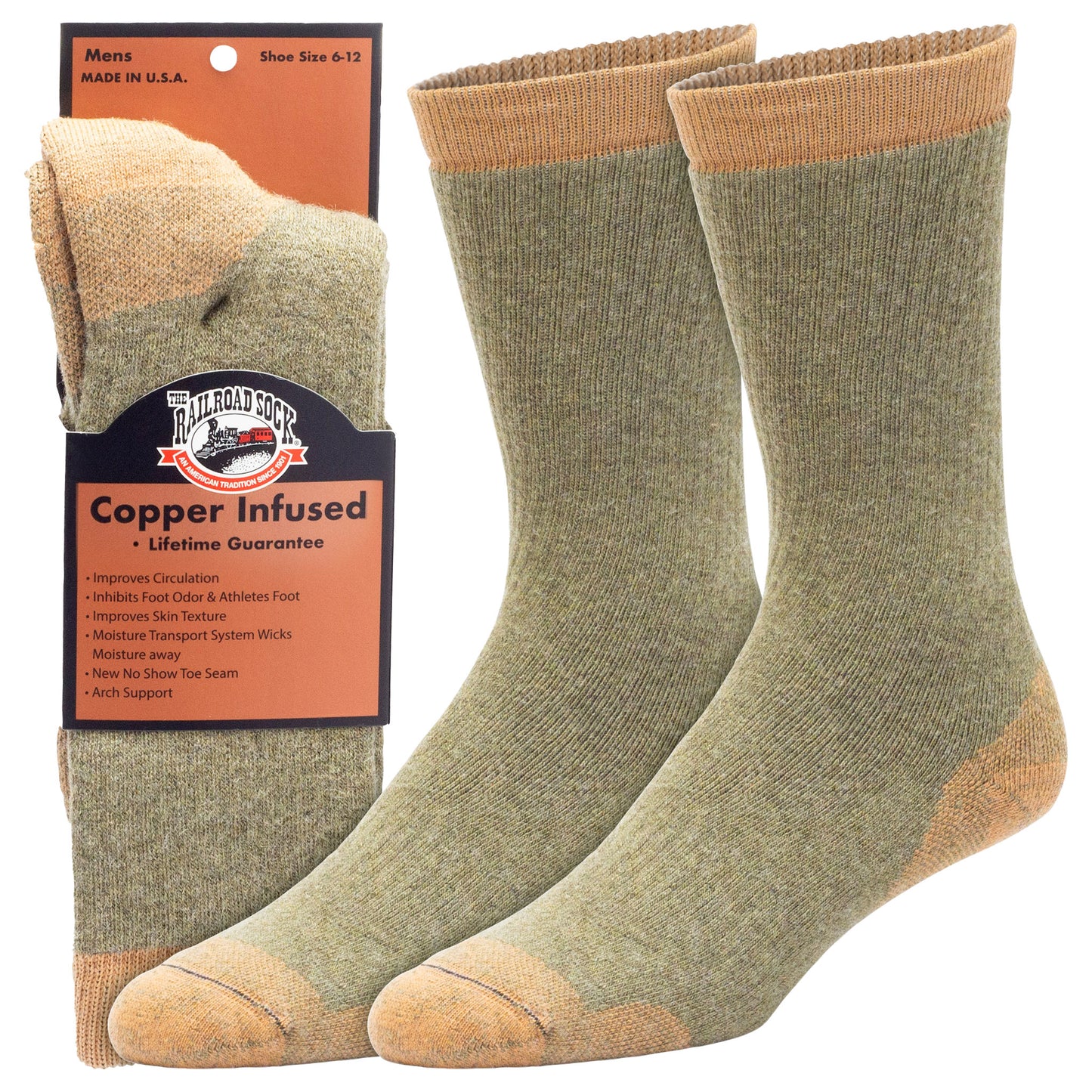 Men's Copper Infused Premium Crew Socks