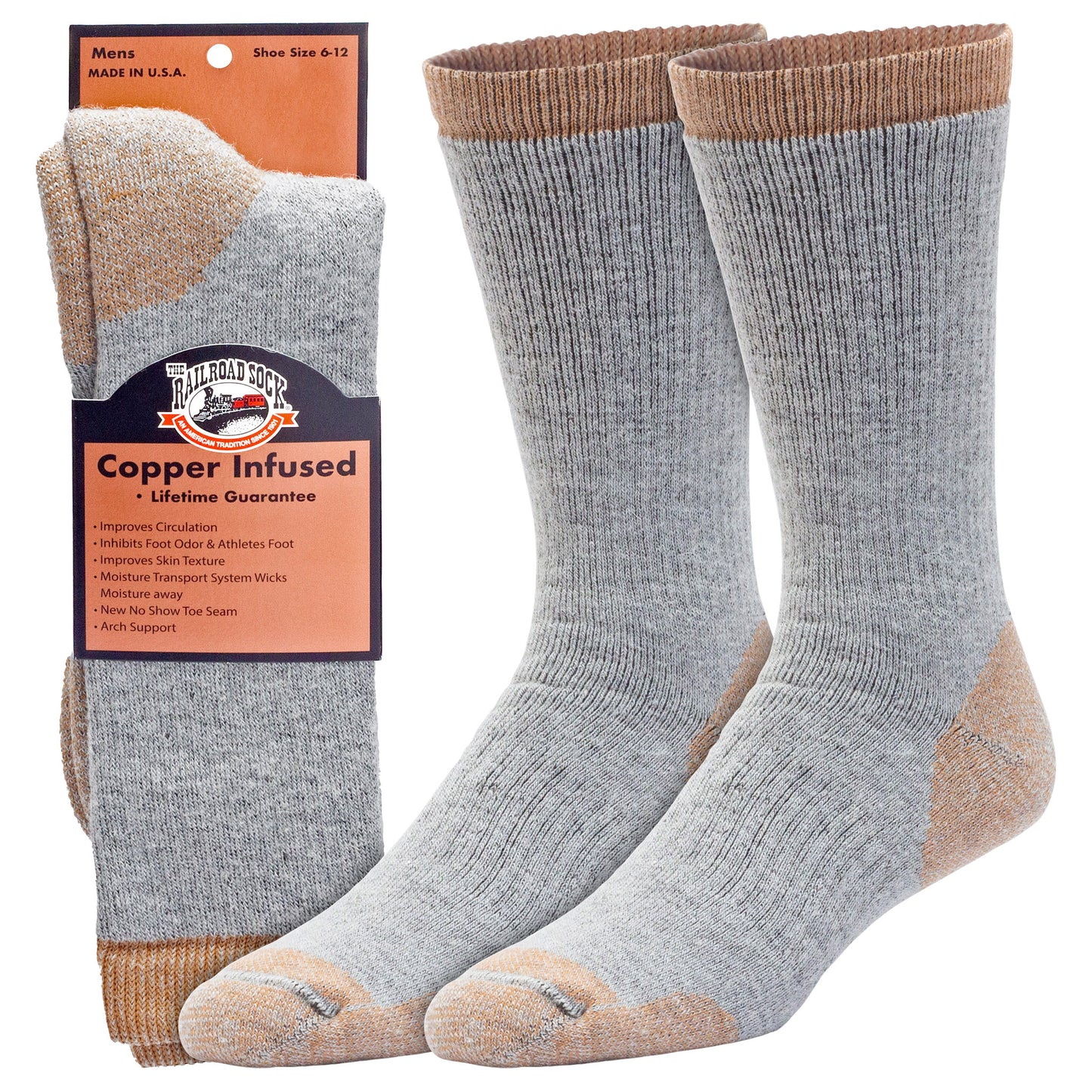 Men's Copper Infused Premium Crew Socks