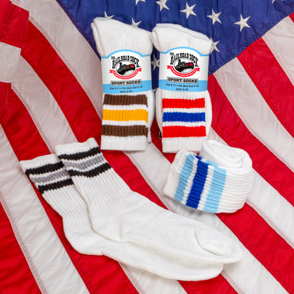 Women's "Americana" Striped Crew Socks