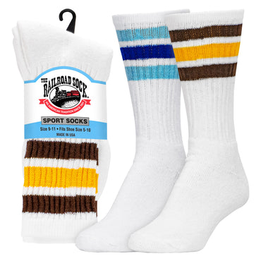 Women's "Americana" Striped Crew Socks