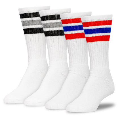 Women's "Americana" Striped Crew Socks