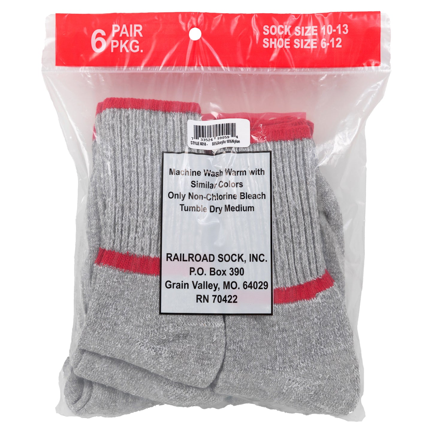 Men's Mid-Weight Boot Crew Socks (6pr)