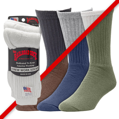 Men's Crew Work Socks (3pr)