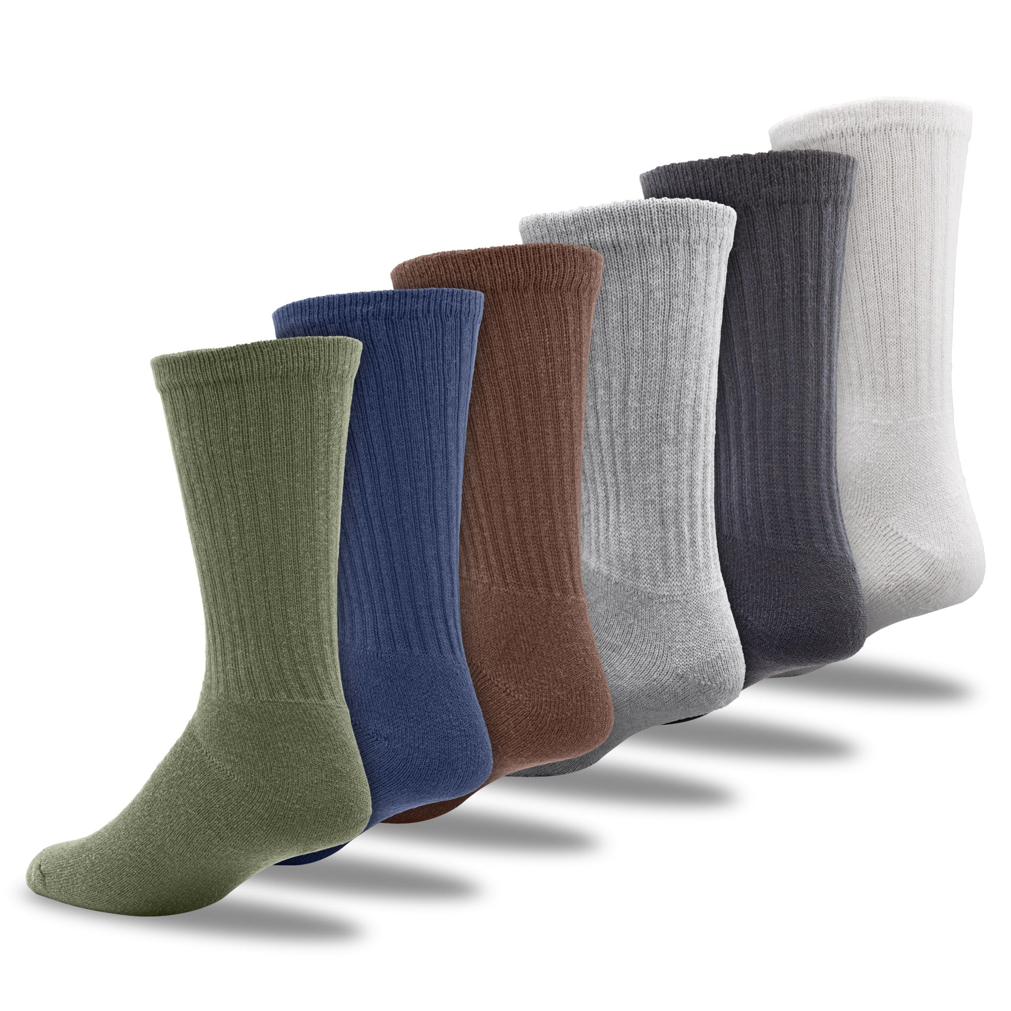 Coloursforyou Men's Cotton Rich Luxury Socks - Mid Calf, Multicoloured (3, 6, 9, Or 12 Pairs) Size 6-11