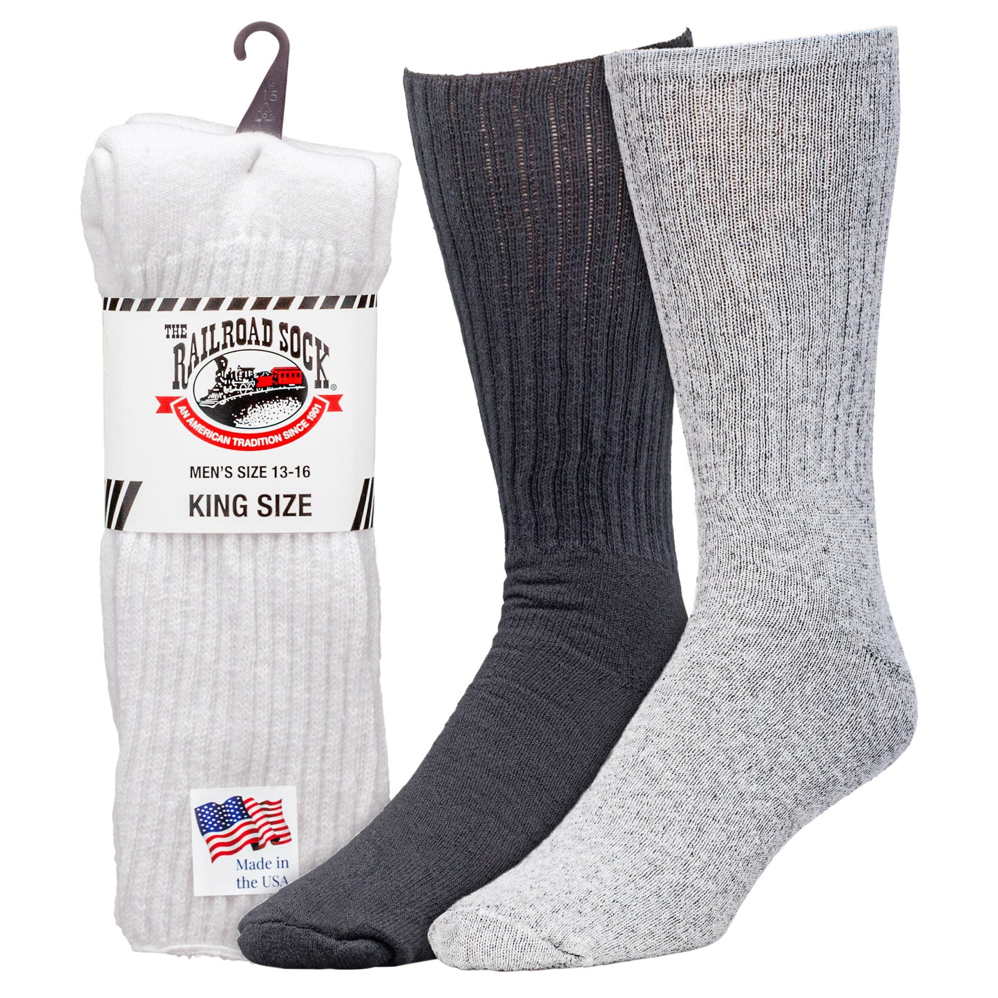 King Size Crew Socks (2pr)
