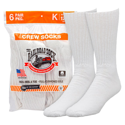 King Size Crew Socks (6pr Bag)