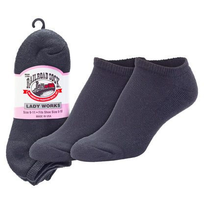Women's No Show Socks - Black (3pr)