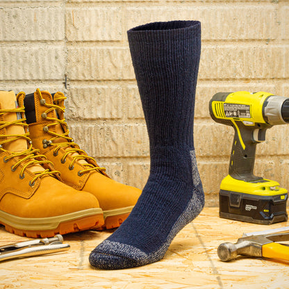 King Size Steel Toe Boot Crew Socks (1pr)