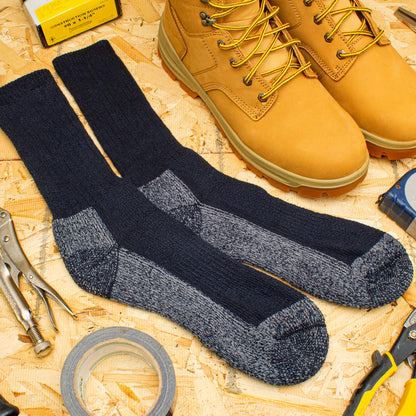 King Size Steel Toe Boot Crew Socks (1pr)