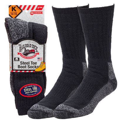 King Size Steel Toe Boot Crew Socks (1pr)