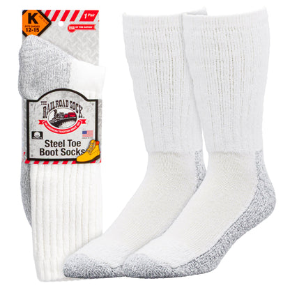King Size Steel Toe Boot Crew Socks (1pr)