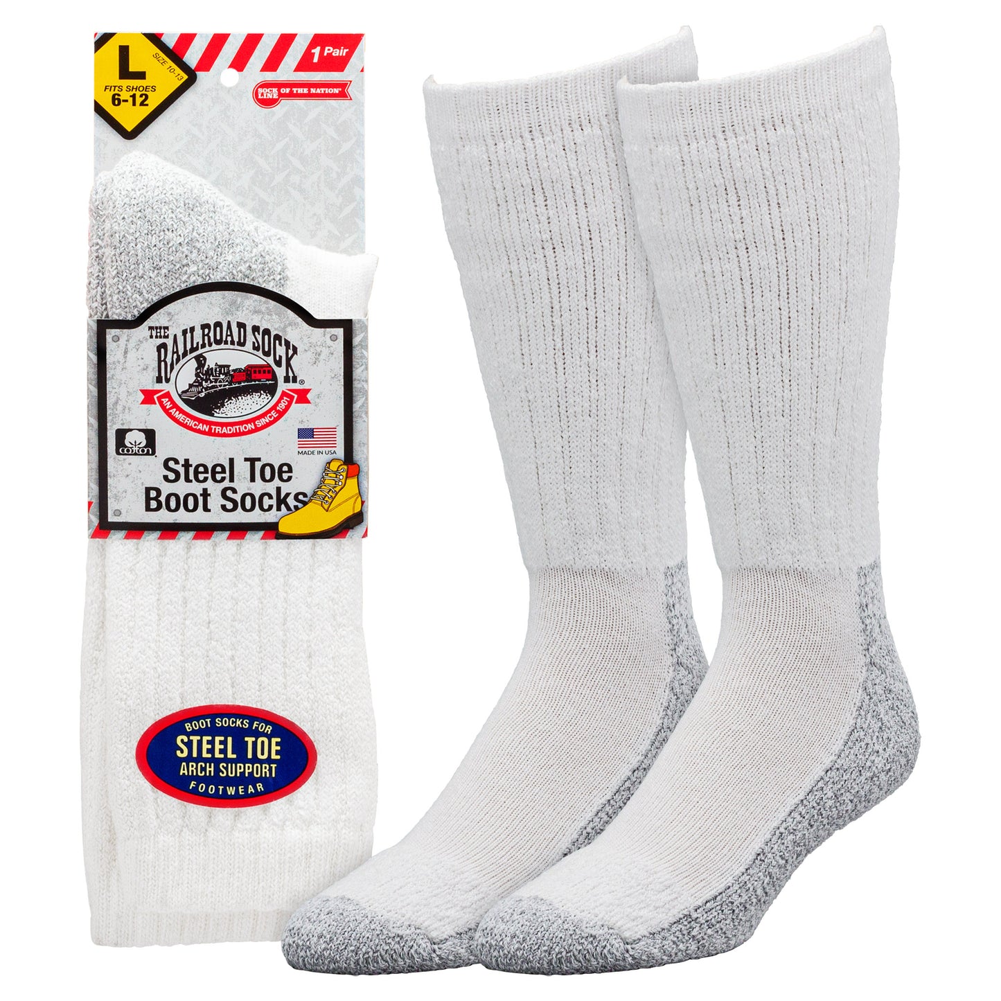 Men's Steel Toe Boot Crew Socks