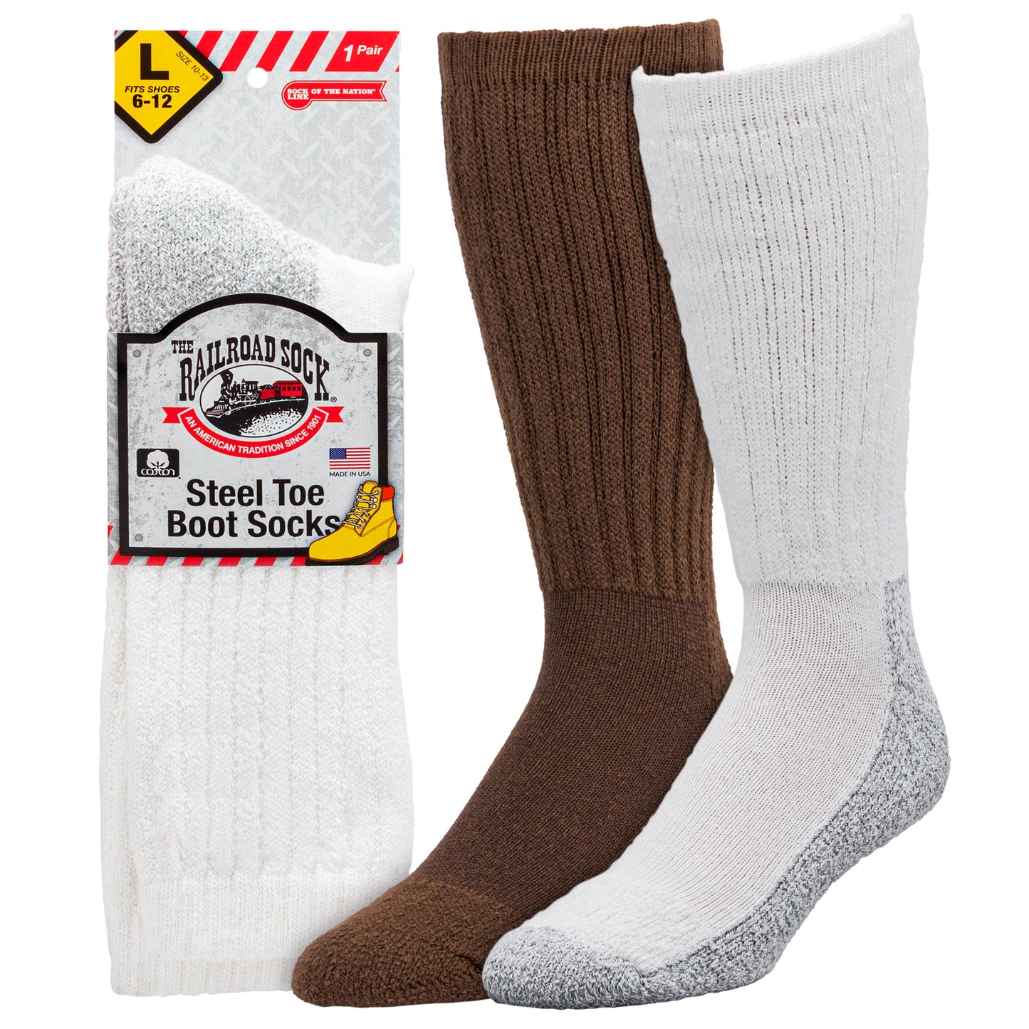 Men's Steel Toe Boot Crew Socks