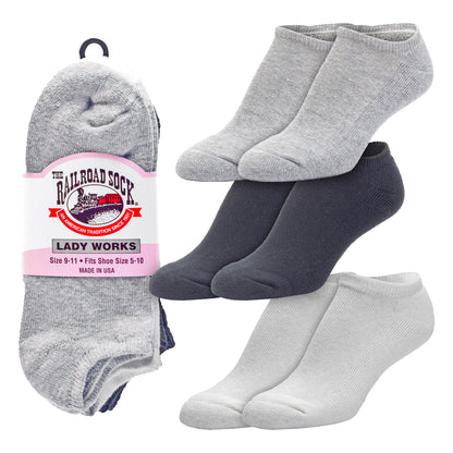Women's No Show Socks - Assorted (3pr)