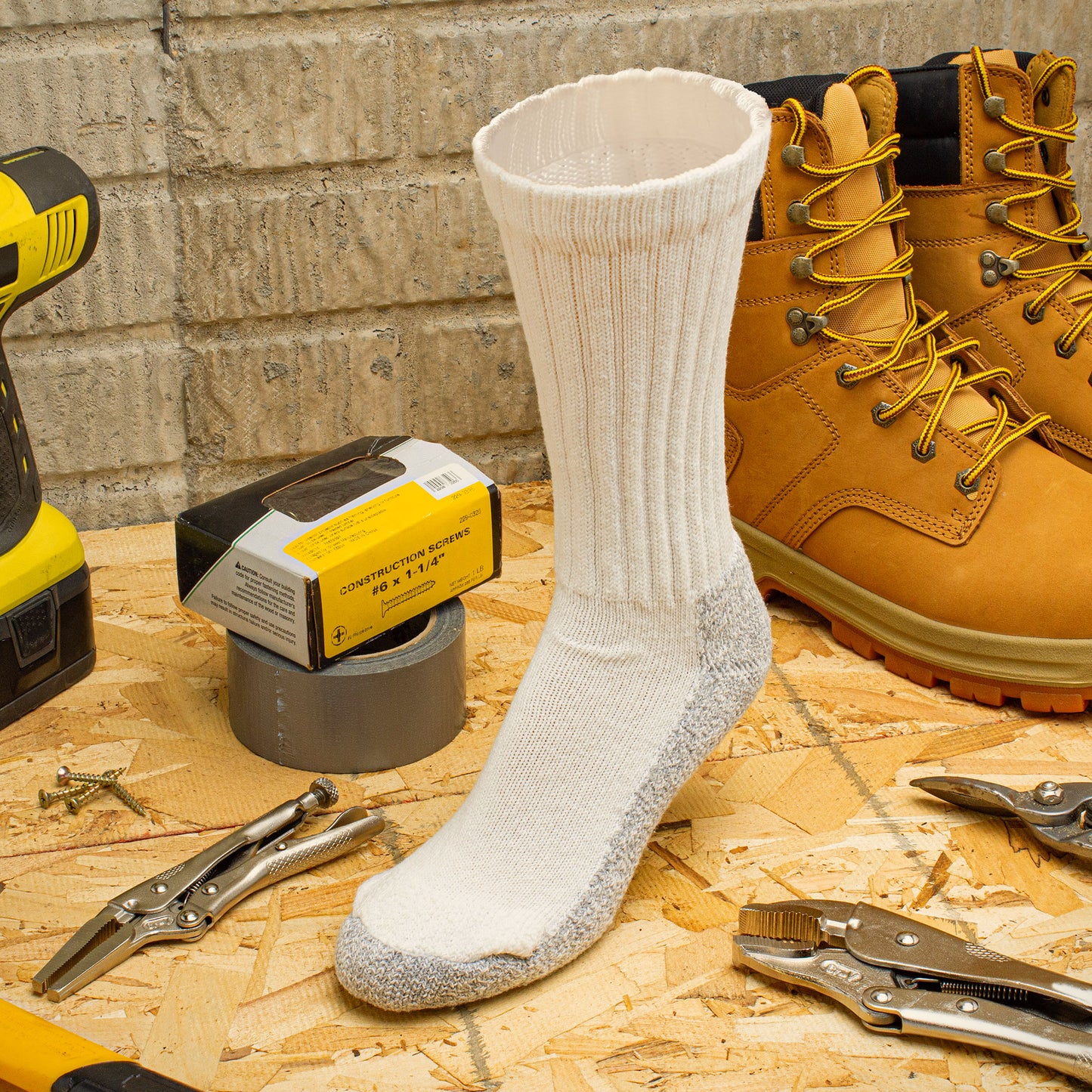 Medium Steel Toe Boot Socks (1pr)