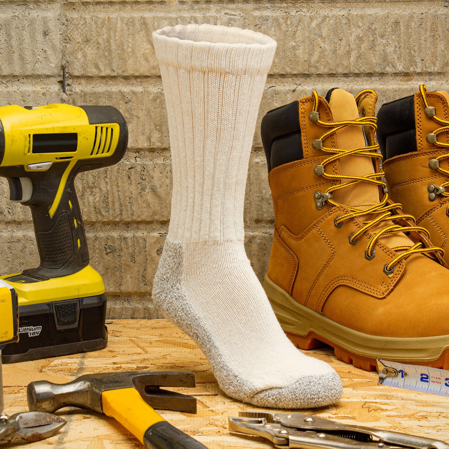 Medium Steel Toe Boot Socks (1pr)