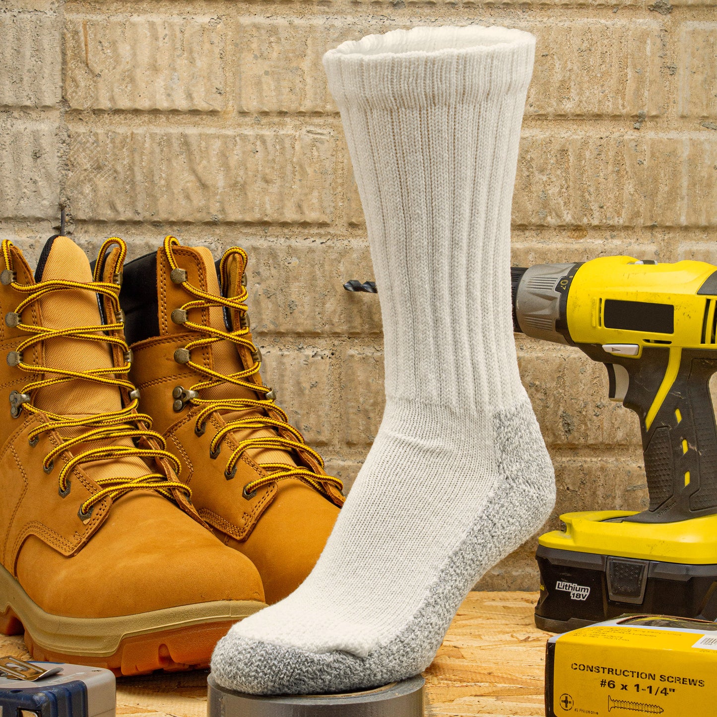Medium Steel Toe Boot Socks (1pr)