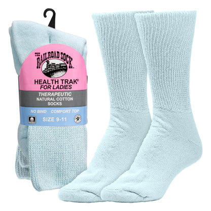 Women's Pastel Therapeutic Crew Socks (2pr)