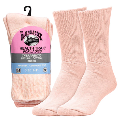 Women's Pastel Therapeutic Crew Socks (2pr)