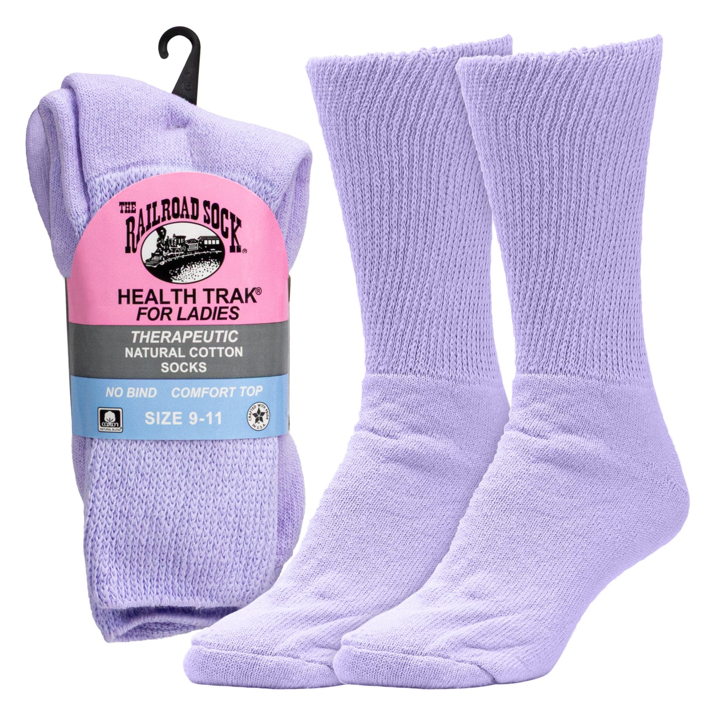Women's Pastel Therapeutic Crew Socks (2pr)