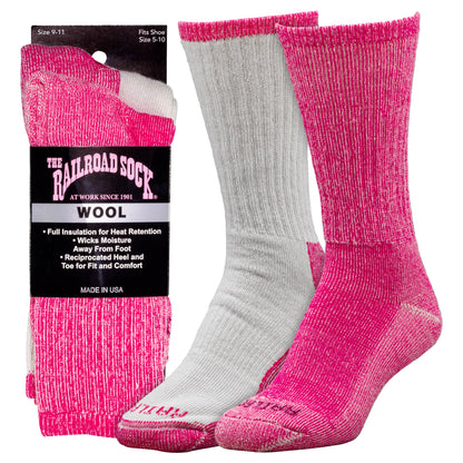 Women's Antarctic Wool Crew Socks (2pr)