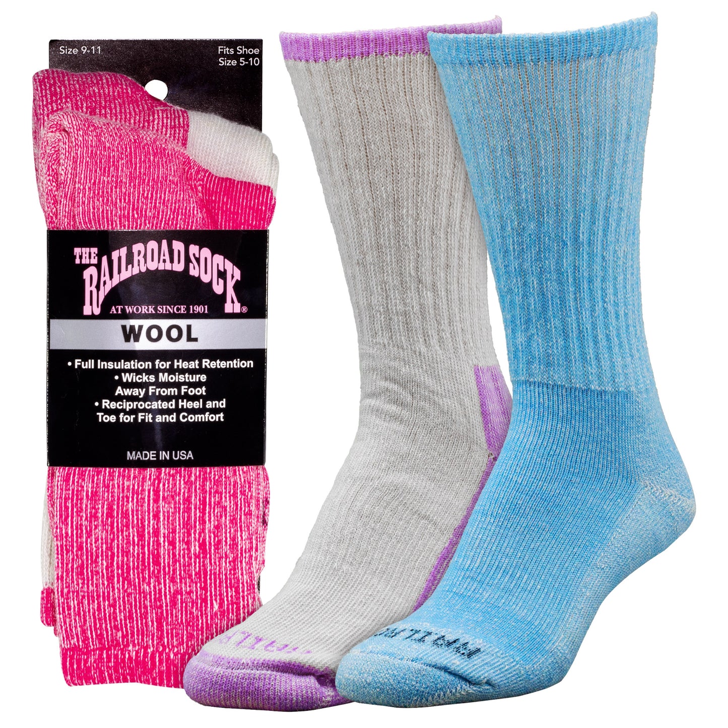 Women's Antarctic Wool Crew Socks (2pr)