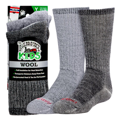 Kid's Polar Wool Crew Socks (2pr)