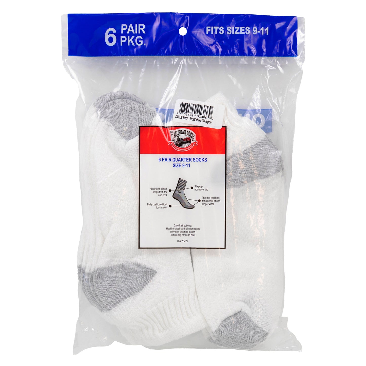 Medium Quarter Socks (6pr)