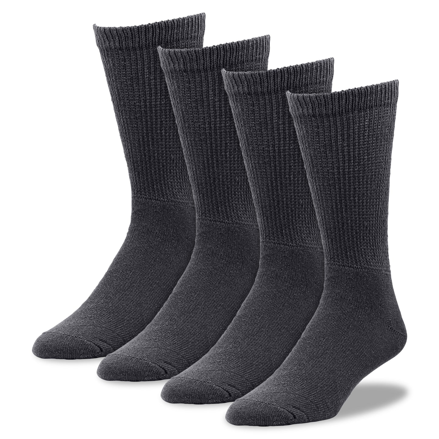 King Size Welt Top Therapeutic Crew Socks (2pr)