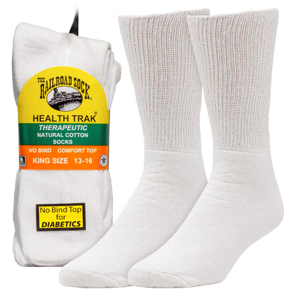 King Size HealthTrak® Therapeutic Crew Socks (2pr)