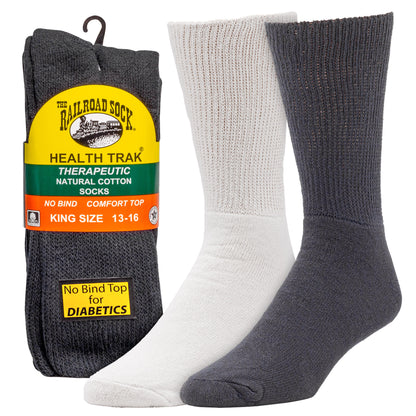 King Size HealthTrak® Therapeutic Crew Socks (2pr)