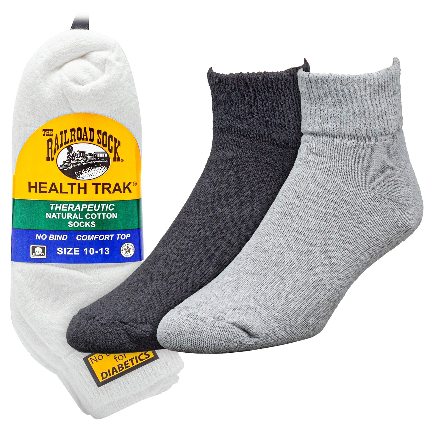 Men's HealthTrak® Therapeutic Quarter Socks (3pr)