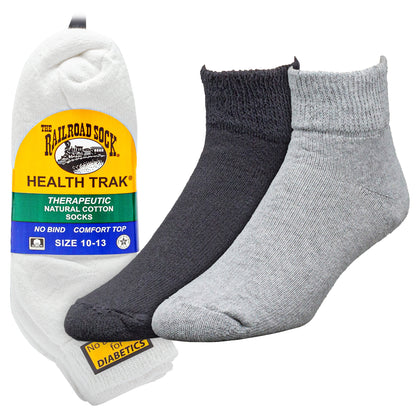 Men's HealthTrak® Therapeutic Quarter Socks (3pr)