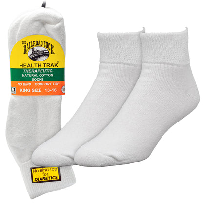 King Size HealthTrak® Therapeutic Quarter Socks (3pr)