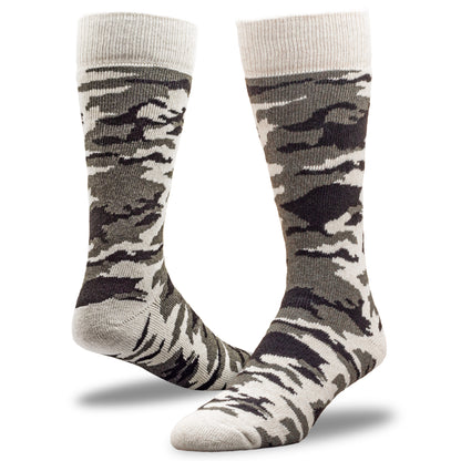 Camo Hunting Boot Socks - Khaki (1pr)