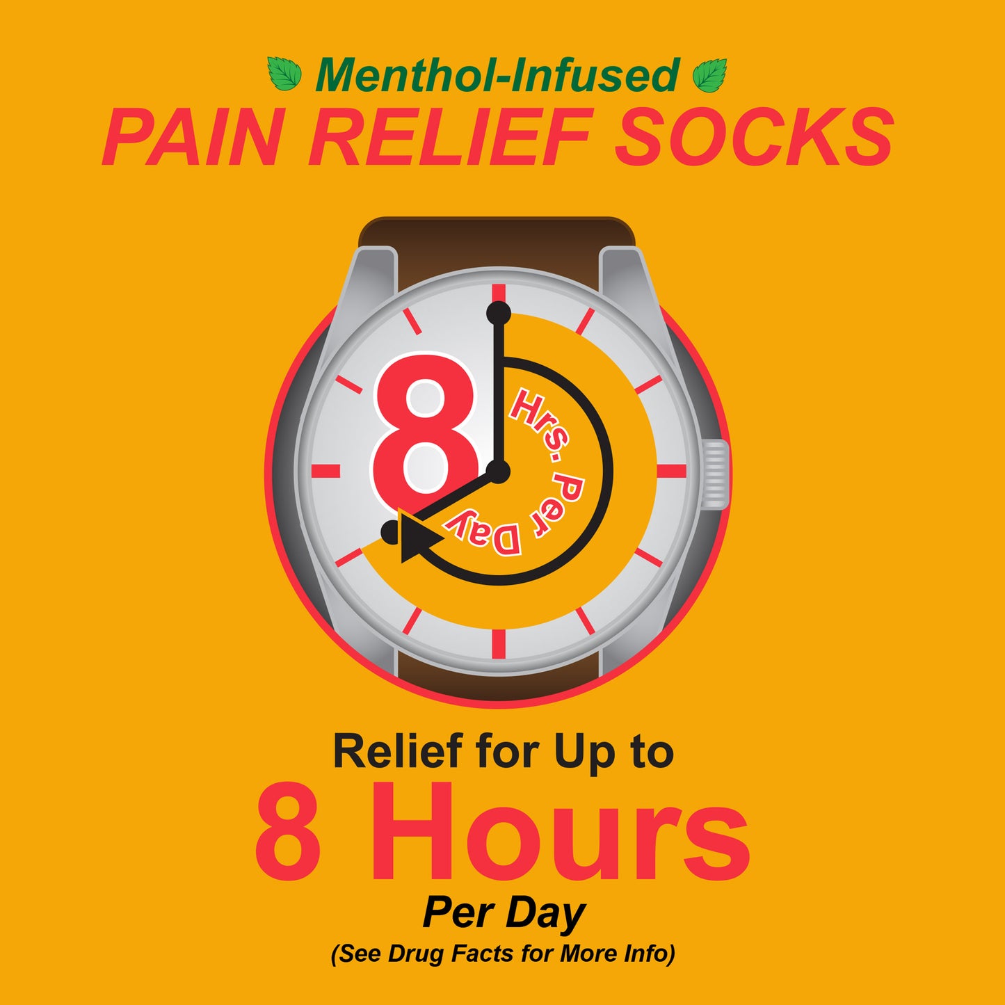 Menthol-Infused Pain Relief Socks (S/M) – Health Trak +Rx