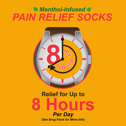 Menthol-Infused Pain Relief Socks (S/M) – Health Trak +Rx