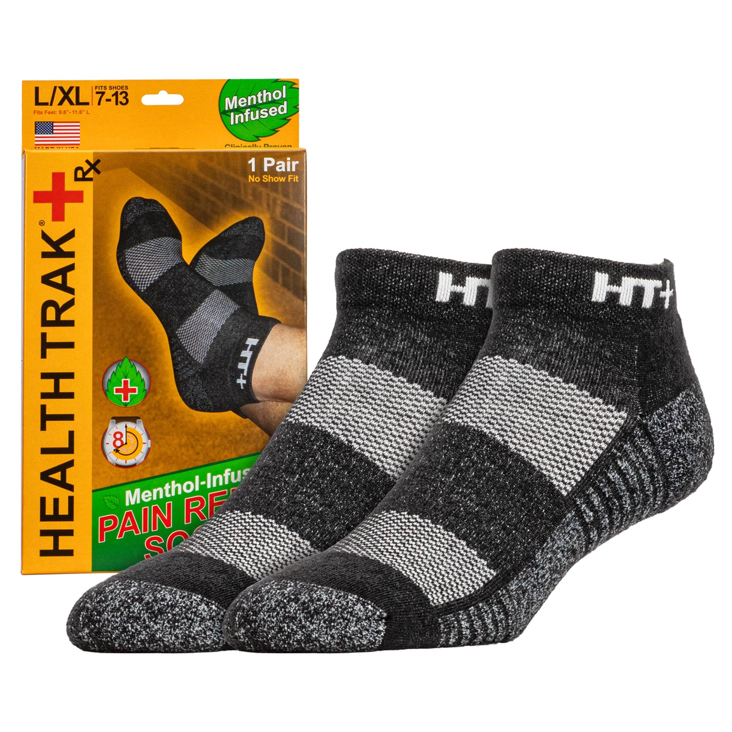 Menthol-Infused Pain Relief Socks (L/XL) – Health Trak +Rx
