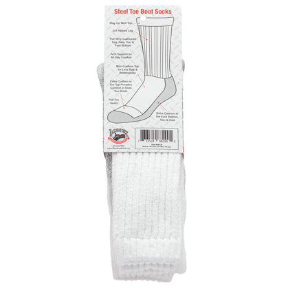 Men's Steel Toe Boot Crew Socks