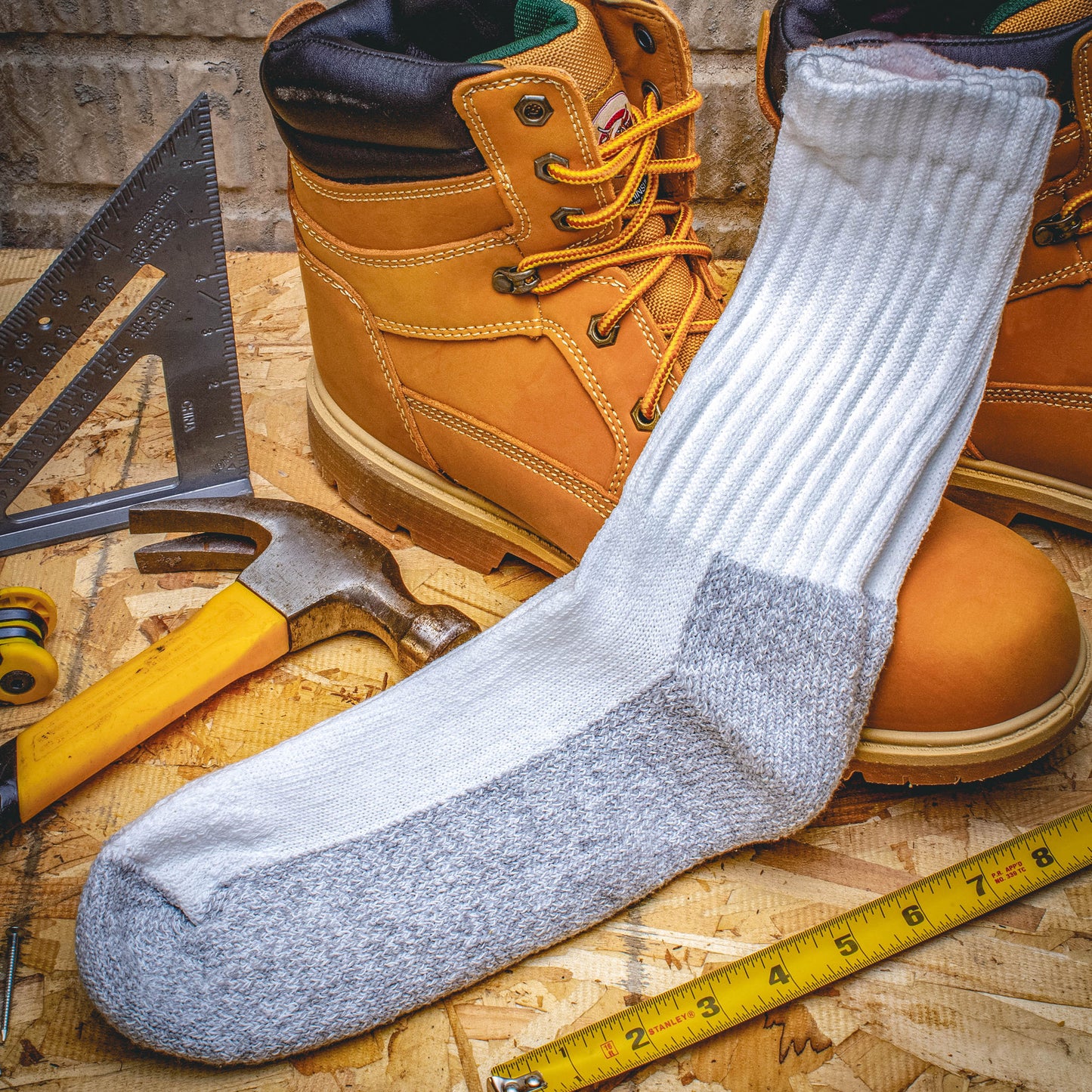 Men's Steel Toe Boot Crew Socks